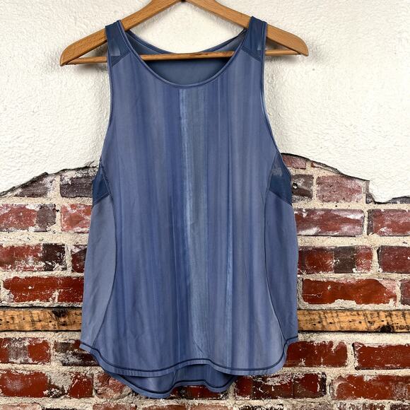 Lululemon Shirt Size 8 Purple Blue Sculpt Tank Mesh Lightweight Athletic Running - Picture 1 of 4